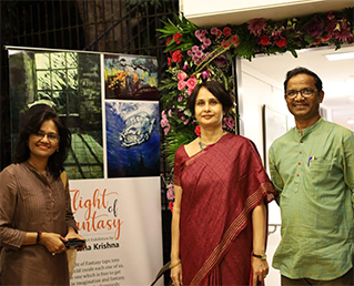 With Prof. Vishwanath Sable and wife, Dean, Sir J. J. School of Art